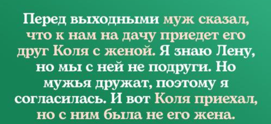 Муж привез друга с любовницей на дачу, но компашка быстро отправилась восвояси