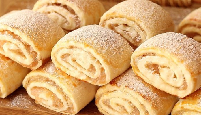 Печенье на кефире с яблочной начинкой